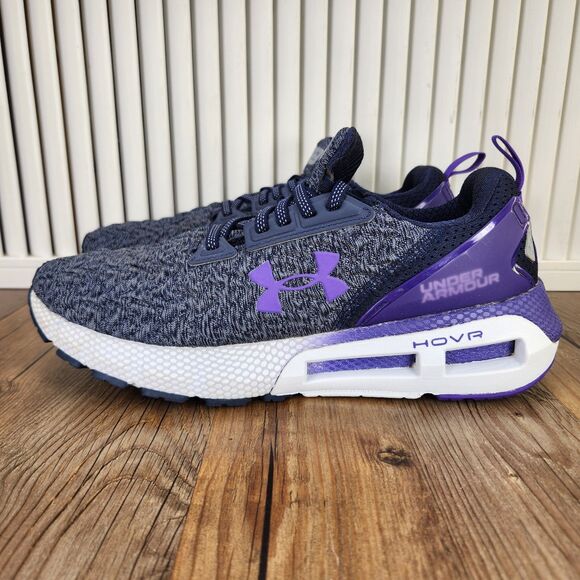 Under Armour HOVR Mega 2 Clone Womens 11 Midnight Navy Purple Zest Running Shoes - Picture 3 of 9